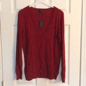 😍 NEW w/ tags! Limited dark red v-neck sweater!